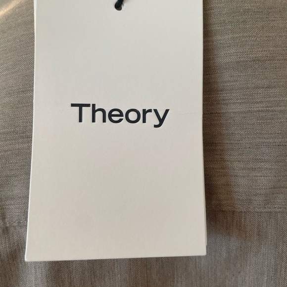 New Theory Mens Rammy Shirt Medium Light Camel H0874507 Button Down 100% Cotton - Picture 5 of 7